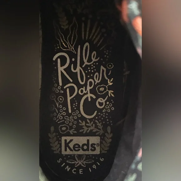 KEDS X RIFLE PAPER CO. SNEAKERS SCOUT IV LOTTIE HIGH TOP WATER REPELLENT - Picture 12 of 14